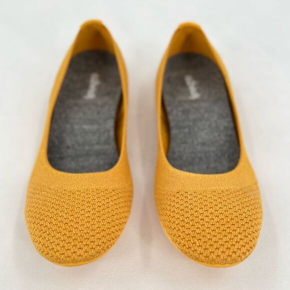 Allbirds Knit Tree Breezers Thrive Yellow Renewable Slip On Ballet Flats Size 6 - Picture 3 of 14